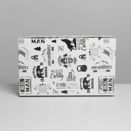 Eclaire box, confectionery packaging, 5 inserts, Man Pattern, 25.2 x 15 x 7 cm-3