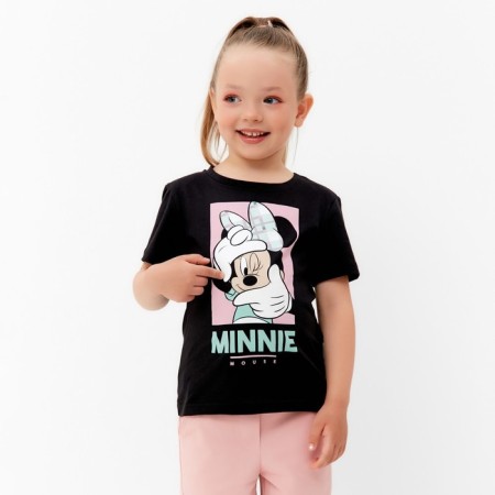 Children's T-shirt "Minnie" Minnie Mouse, height 122-128, black color