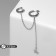 Earring "Kaff" Star on a chain, color silver