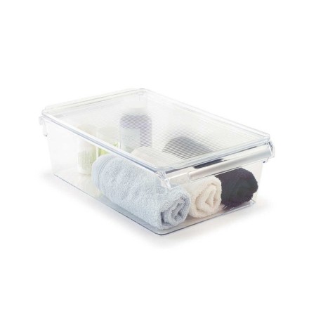 A container for a refrigerator or a cabinet with a lid, 32.5x20.5x10 cm, acrylic-2