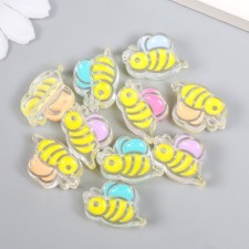 Бусина пластик "Летний бриз. Пчёлка" глянец МИКС 2,3х1,5х0,9 см