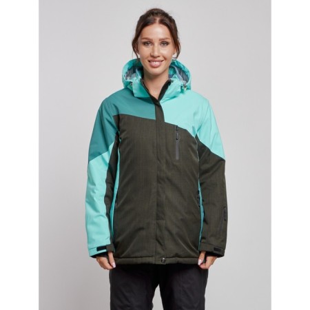 Ski jacket female winter, size 54, turquoise color