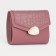 Women's wallet on the button, powder color