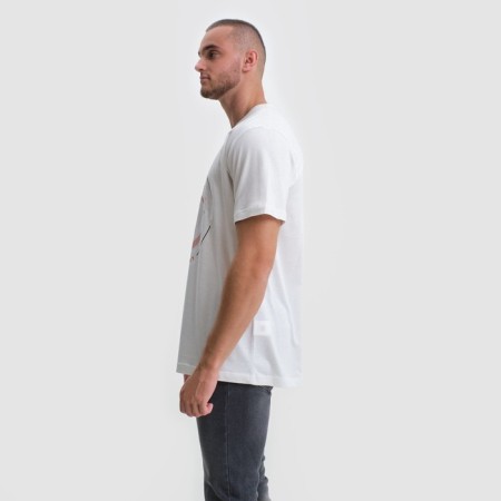 Male T -shirt, milk/print mix, size 46 (m)-2