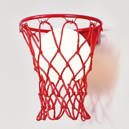 Wall lamp Mantra Basketball, E27, 1x20W, 320x300x370 mm, Matte red color-5
