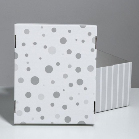 Gift folding box, packaging, “stylish house”, 31.2 x 25.6 x 16.1 cm-5