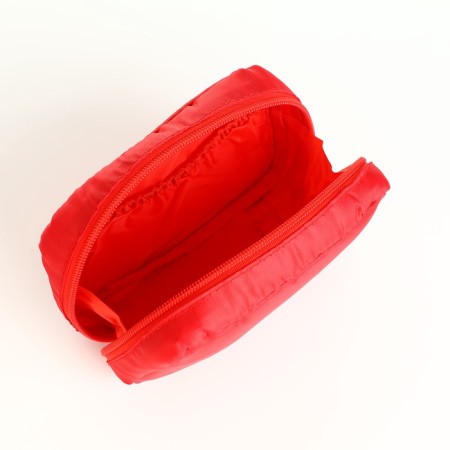 Cosmetic bag Dor units, 16*6*10.5, lightning department, lining, n/pocket, red-4