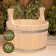 Gang made of linden, 9 l, round, stainless hoop