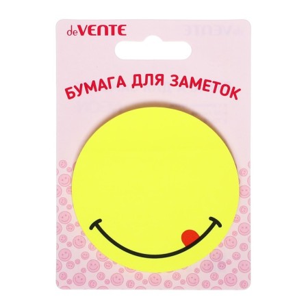 Block with a sticky edge of 70 x 70 mm, Devente Funny Notes, 50 sheets, 80 g/m, curly, neon, mix x 4 types-4
