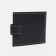 Male purse on a button, for bills, for cards, for coins, black color