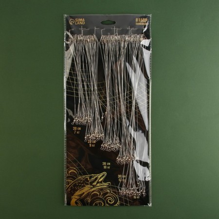 A set of leads "Cool fisherman", 1x7 threads, 100 pcs, 15-28 cm, 7-15 kg-4