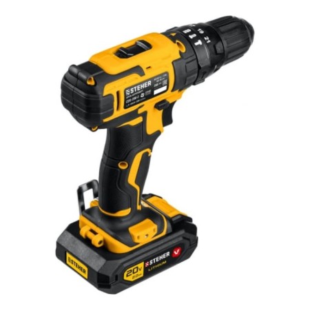 Drill screwdriver shock Steher CDS-200-2, 350-1350 rpm, 2 AKBX2 Ach, 2 speed, 40 nm-2