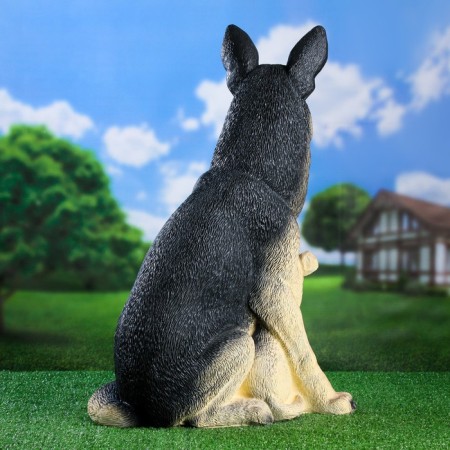 Garden figure "Shepherd with puppies Big" 45x37x71cm-2