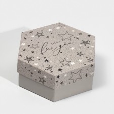 Gift folding box, packaging, “stars”, 15 x 13 x 6 cm
