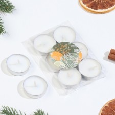 A set of candles of tea aromatic, 6 pcs, vanilla