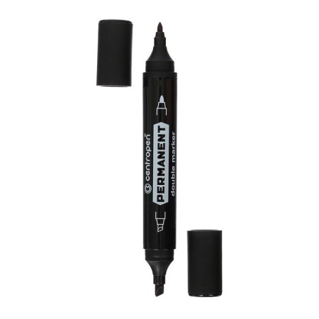 Marker permanent bilateral centropen 1666/12 Black, bullet/mowed, 2.5/4.0 mm-1