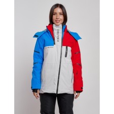 Ski jacket female winter, size 50, red color