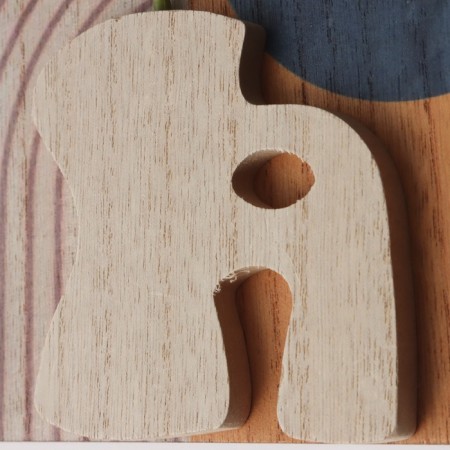 Decorative wood hooks "Flower abstraction" 1.5x19.5x23.5 cm-3