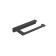 IDDIS SLIDE toilet paper holder, without cover, black