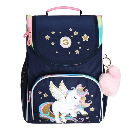 School standard, 33 x 25 x 13 cm, Grizzly, + bag for shoes, plush, blue-2