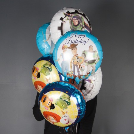 Foil ball 18 "Circle" History of toys, Happy Birthday "-2