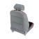Nabbage on the front seat, velor, size 55 x 130 cm, black, with red edging