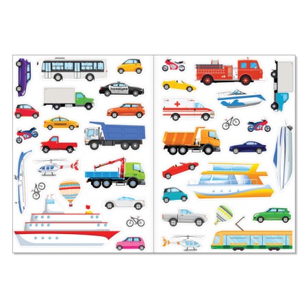 Reusable stickers set "Such different machines", A4, 2 pcs.-4
