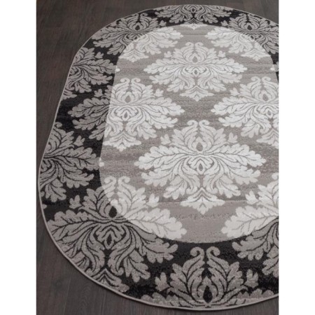 Oval Merinos Silver carpet, size 250x350 cm, Gray color