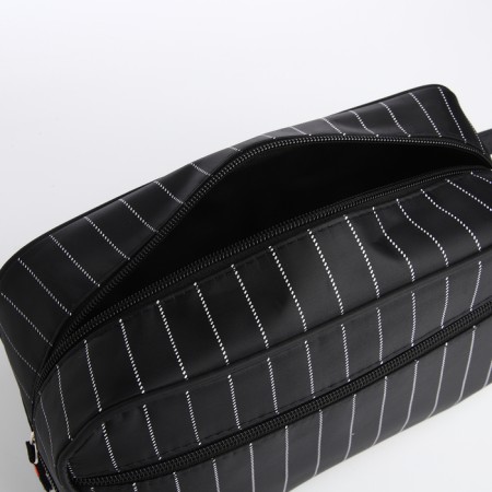 Lightning cosmetic bag, external pocket, black color-2