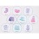 Sticked set 21 × 15 cm, 3 sheets, for pockets in kindergarten, for girls