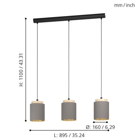 Albariza 3x40W Cruskeeper E27-2