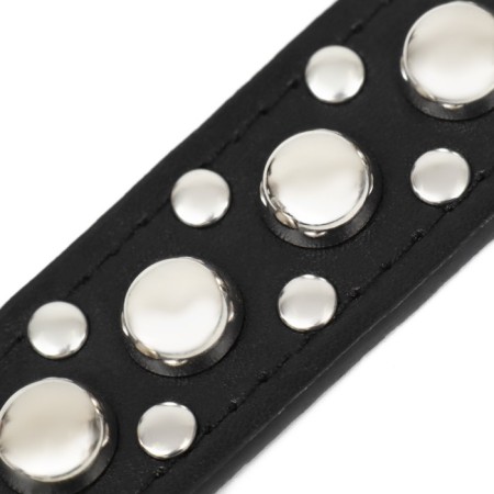 Collar "Sirius", leatherette with rivets, 56 x 3 cm, Osh 42-52, black-5