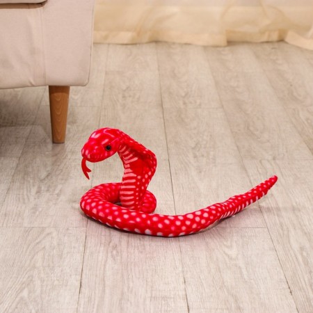 Soft toy "cobra", 15 cm, red color-5