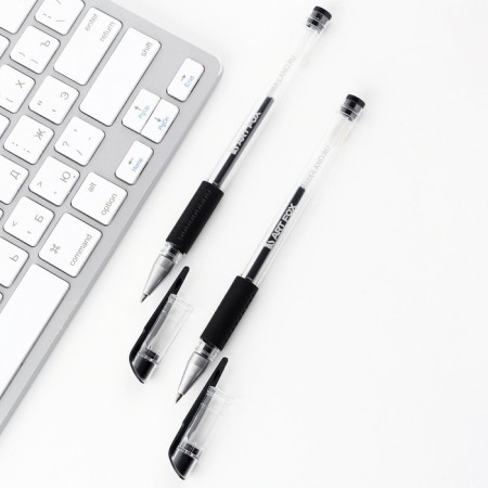 A set of pens 2 pcs gel, black paste 0.7 mm for the exam "artfox"-2