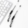A set of pens 2 pcs gel, black paste 0.7 mm for the exam "artfox"