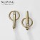 Earrings with rhinestones Xuping comet, white color in gold
