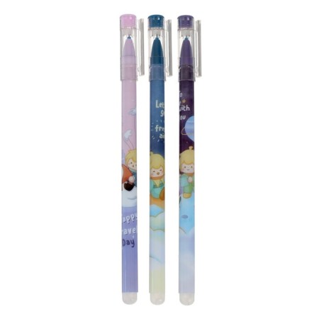 Gel pen "Cosmonaut/rocket/flying saucer" with erased ink, 0.5 mm, blue case, mix