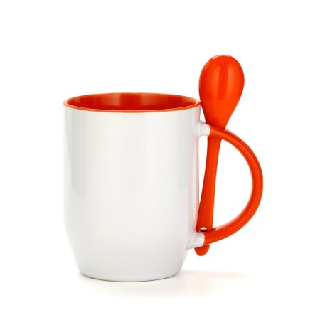 Mug with a spoon "The best mommy", 350 ml-1