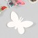 Butterflies cardboard "Flower" set 12 pcs h = 4-10 cm