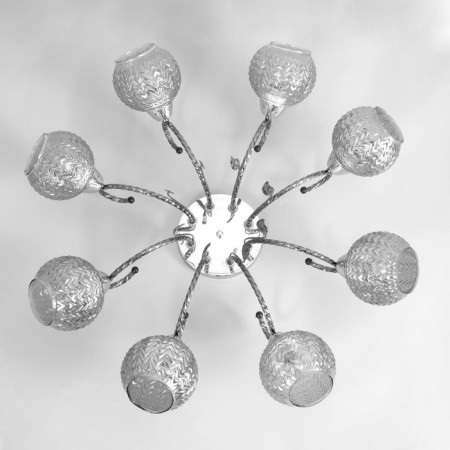 Teresa chandelier 8x40W E27 chrome, black chrome 74x74x22cm-3