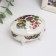 Coramics box on the legs "Bouquet of flowers" 6.1x7.7x4.8 cm
