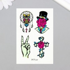 Tattoo on the body phosphorus color 