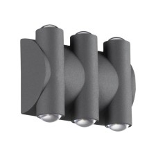 Calle lamp, 6x6W Led, 4000k, 510lm, IP54, gray color.