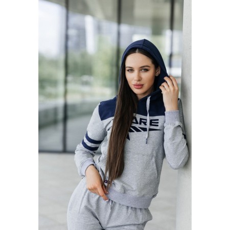 Female Female Suit, size 46, gray color, blue-8