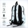 Youth backpack from textiles on lightning, 3 pockets, waist bag, blue color