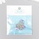 Decor for creativity metal, rhinestones "Double ring with a pebble" 2x1.5 cm