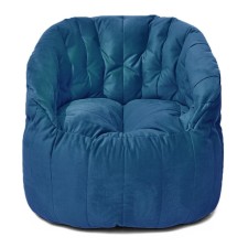 Chelsea chair, size 85x85 cm, velor fabric, blue color