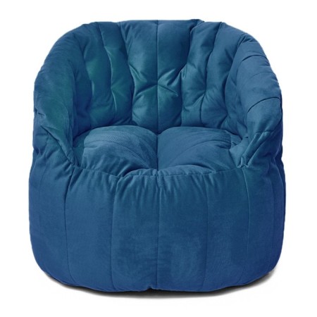 Chelsea chair, size 85x85 cm, velor fabric, blue color