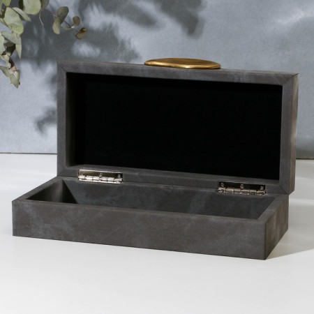 The casket for jewelry "gray marble" eco -leather, set 2 pcs.-9