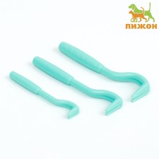 A set of ticks for ticks, 3 sizes, blue